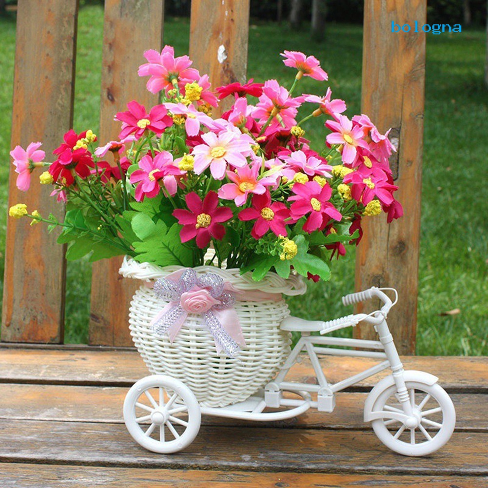 Chậu Hoa Hình Xe Đạp Ba Bánh Dùng Trang Trí Tiệc Cưới