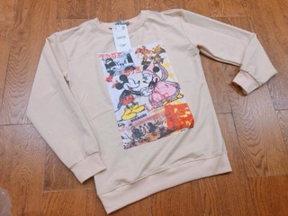 Áo nỉ da cá mickey