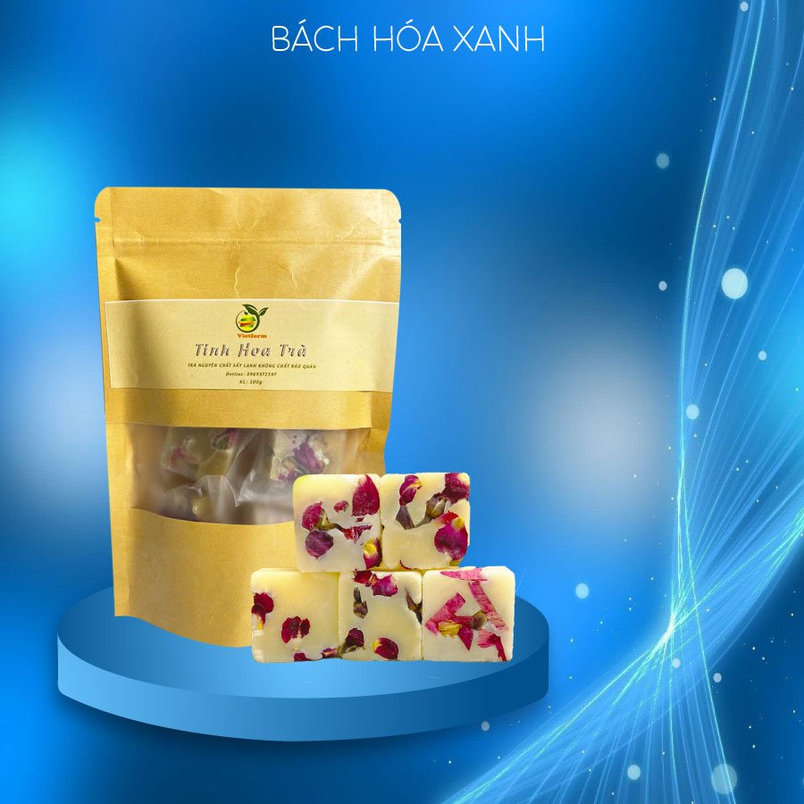 Trà Hoa Hồng Đường Phèn Mật Ong - Đẹp Da, Giảm Stress, Chống Cảm Lạnh - Túi 200g - Bách Hóa Xanh