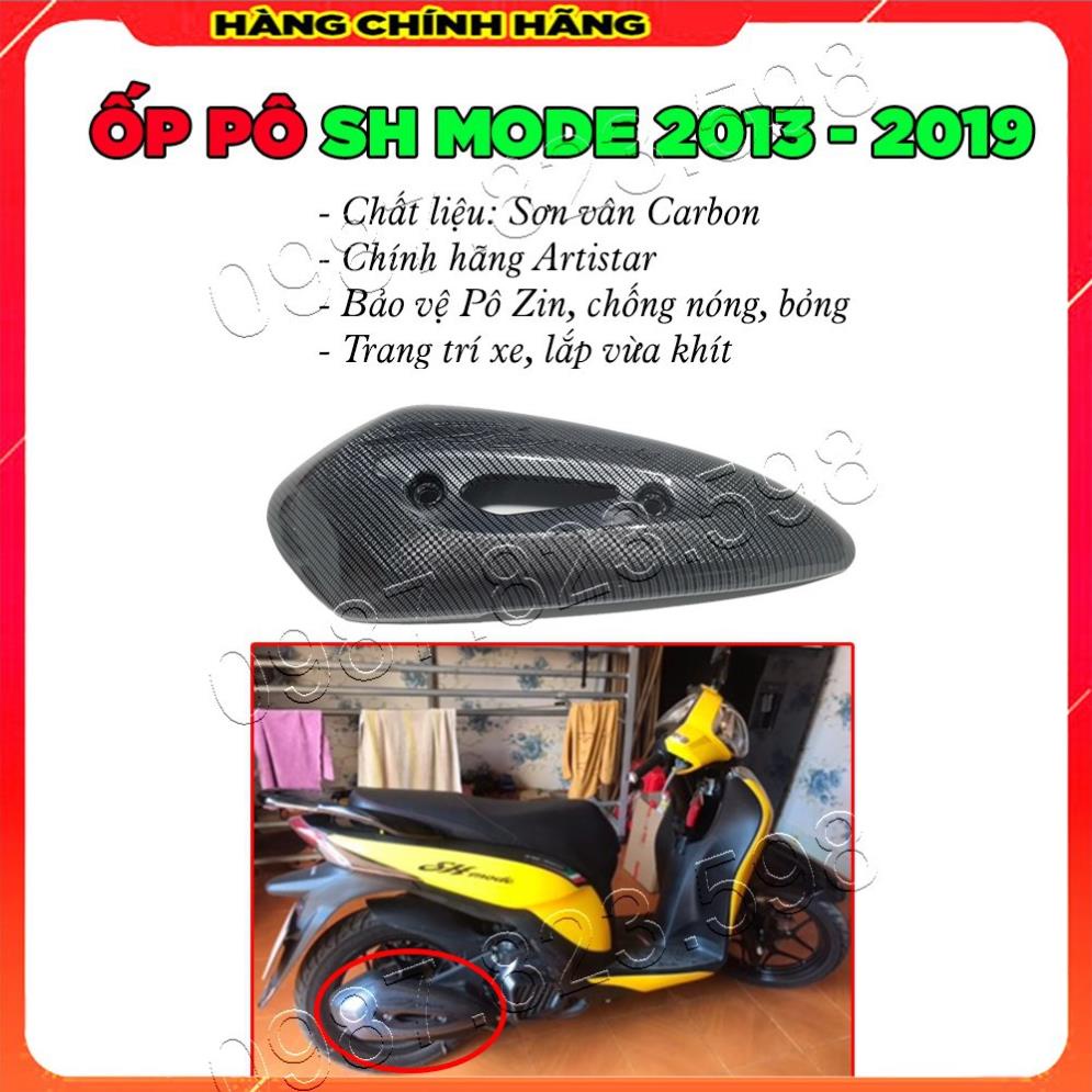 Ốp Pô , Ống Xả SH, SH Mode, Vision, Airblade  Chất Liệu Carbon Hàng Artistar Chính Hãng