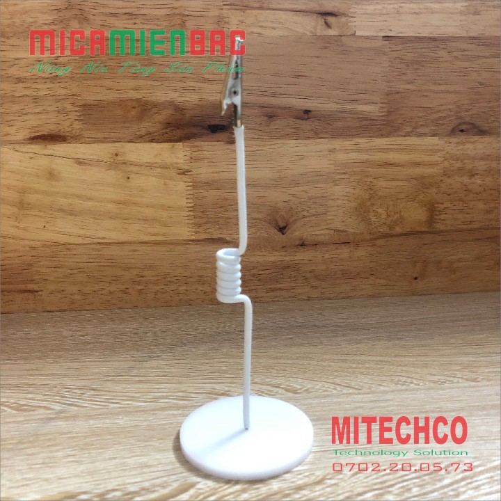 Combo 10 wobbler để bàn mica kẹp cá sấu