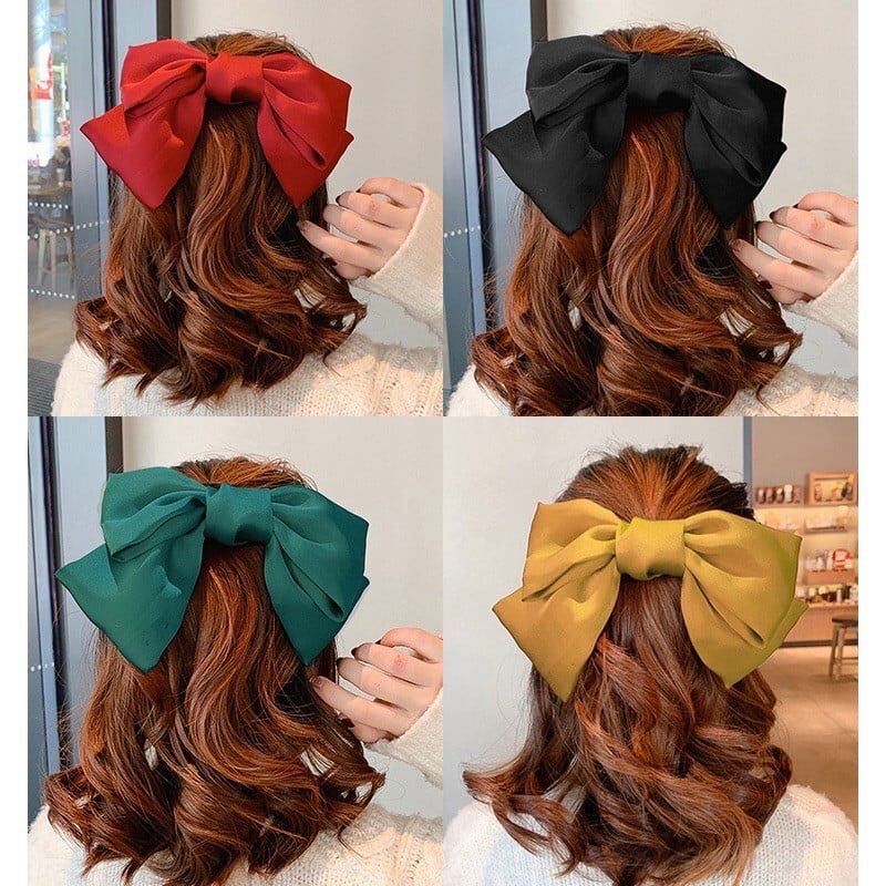 Kẹp Tóc Nơ Lụa To