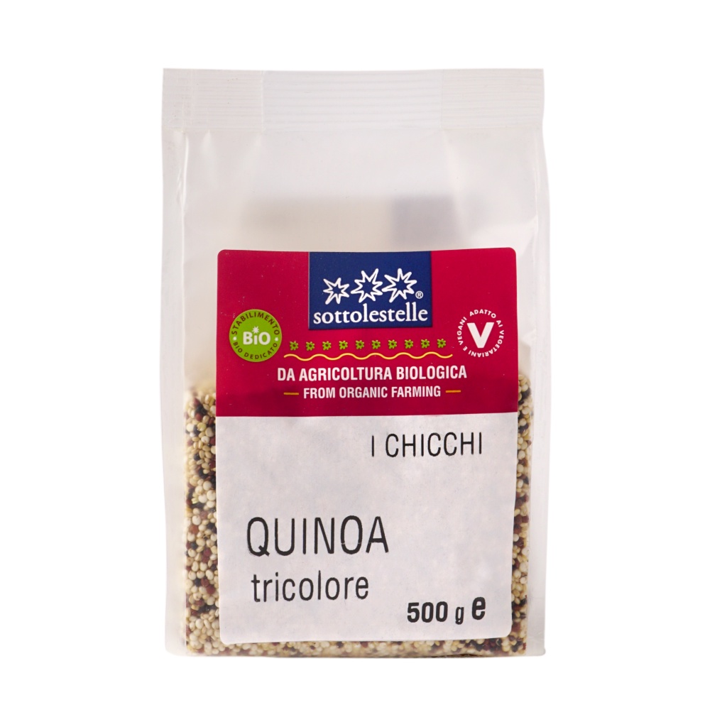 Hạt diêm mạch Quinoa hữu cơ 3 màu Sottolestelle 500g