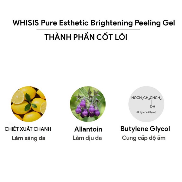 Tẩy Tế Bào Chết Da Mặt Hàn Quốc WHISIS Pure Esthetic Brightening Peeling Gel Dưỡng Trắng Da 120ml