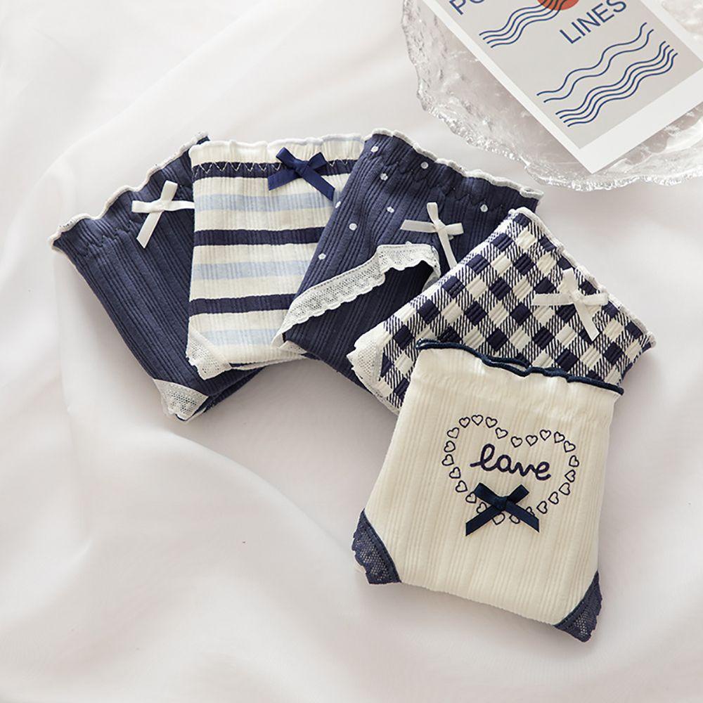 OCEANMAP Quần Lót Nữ Lưng Vừa Họa Tiết Trái Tim Gợi Cảm