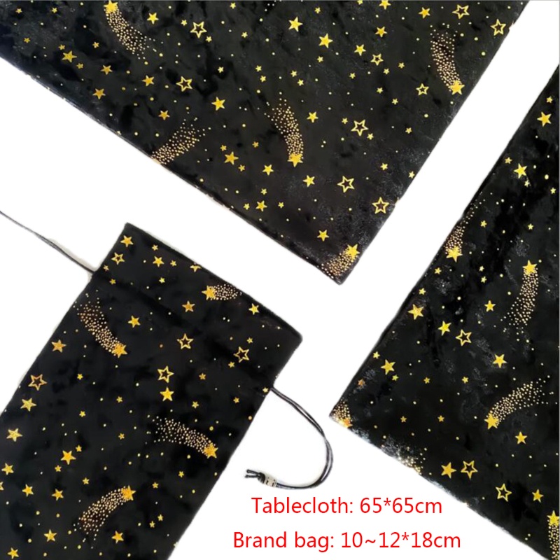 Khăn Trải Bàn Bói Tarot Kèm Túi Đựng Họa Tiết Bầu Trời Sao Altar Kiểu Bắc Âu Ốp