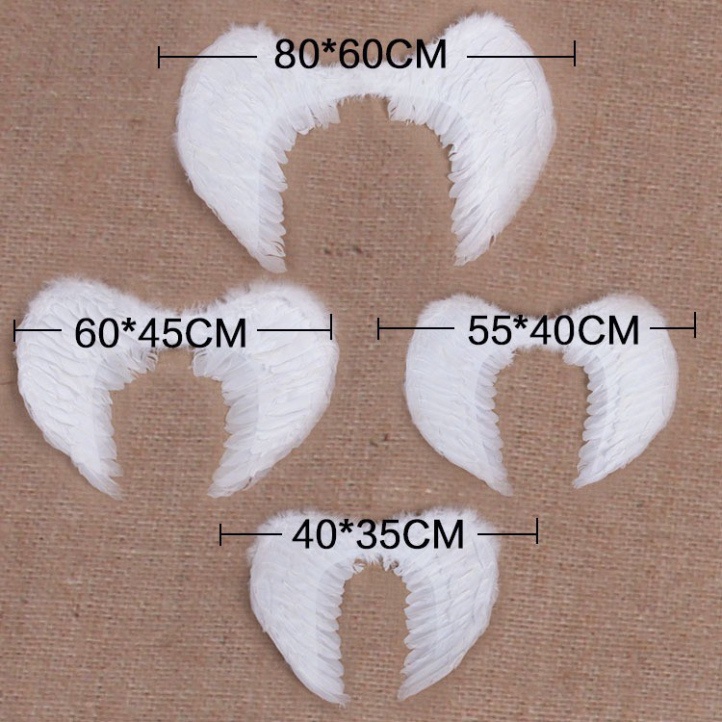 CÁNH THIÊN THẦN 100cm*80cm màu trắng COSPLAY xinh xắn hóa trang,lễ hội