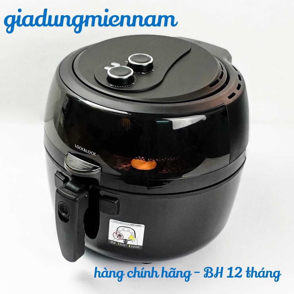 ♨️ ♨️♨️NỒI CHIÊN KHÔNG DẦU CƠ LOCK&LOCK EJF586BLK 6.5L - 1800W.- hàng chính hãng