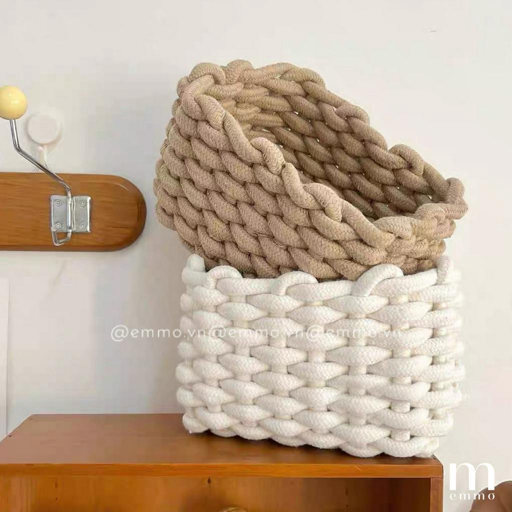 GIỎ ĐỰNG ĐỒ ĐA NĂNG ĐAN SỢI COTTON EMMO ZENNA