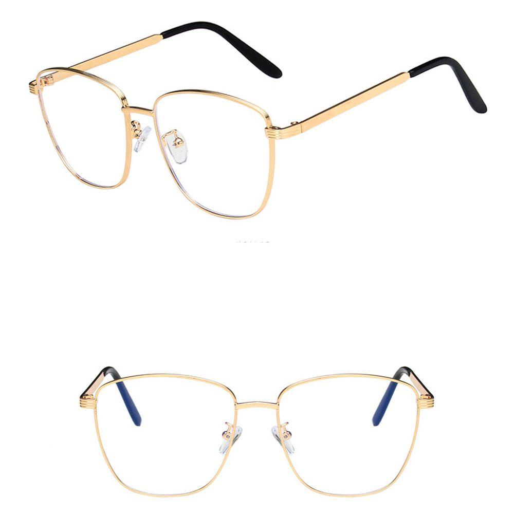 Kính Mát Gọng Kim Loại Chống Ánh Sáng Xanh Phong Cách Vintage Thời Trang Cho Nữ