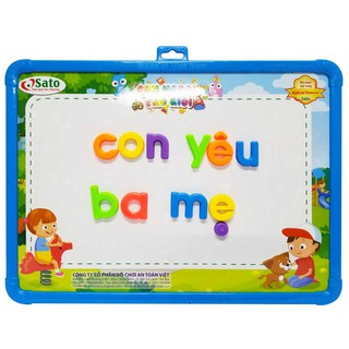 Bảng nam châm kèm bộ học chữ Sato 91