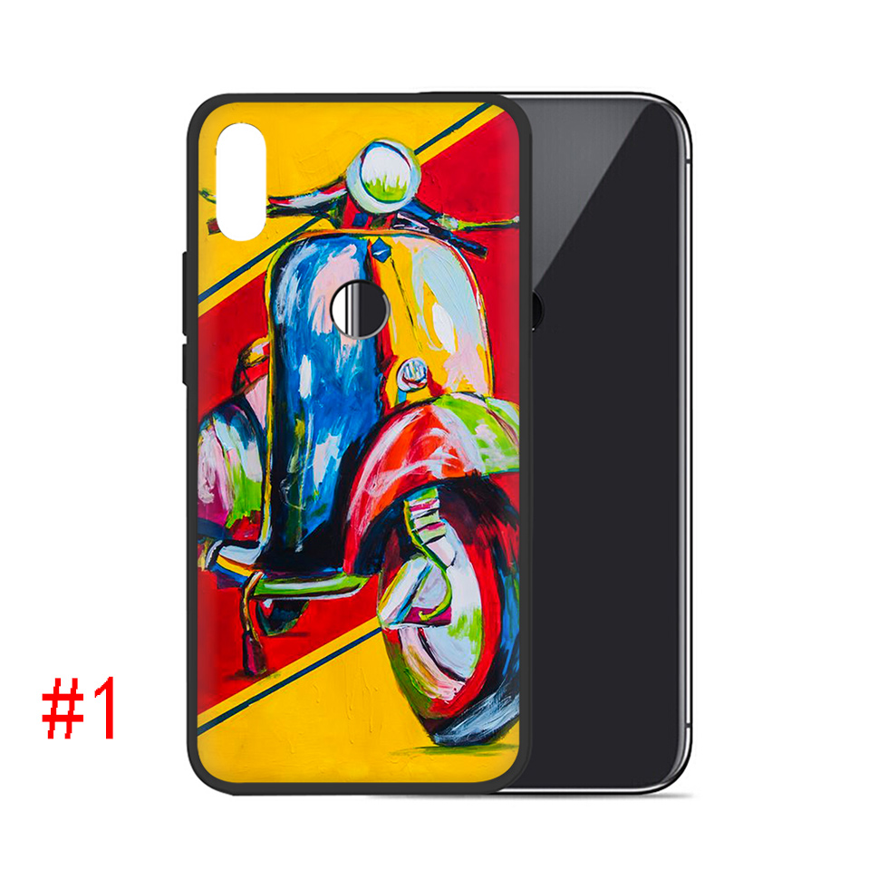 Ốp Lưng Silicone Mềm In Hình Xe Máy Vespa Cho Huawei P9 P10 P20 Pro P30 Lite 2018 / 2019