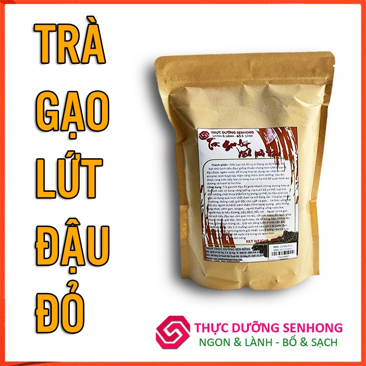 Trà gạo lứt đậu đỏ hạt nhỏ  Trà rang củi theo phương pháp thực dưỡng Ohsawa