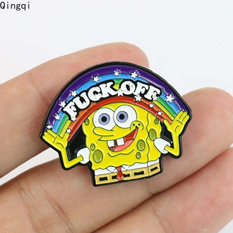 Ghim cài áo Miss Zoe hình nhân vật hoạt hình bọt biển dễ thương trang trí thời trang