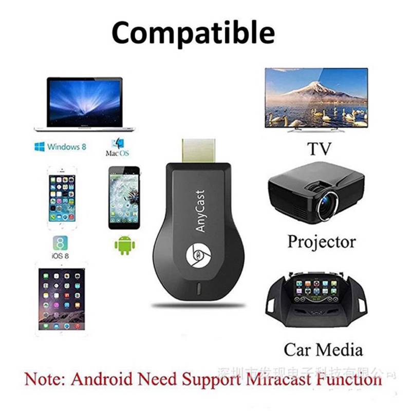 Thiết bị chia sẻ hình ảnh anycast m2 m4 plus wifi dongle 1080p chuyên dùng cho ios android windows