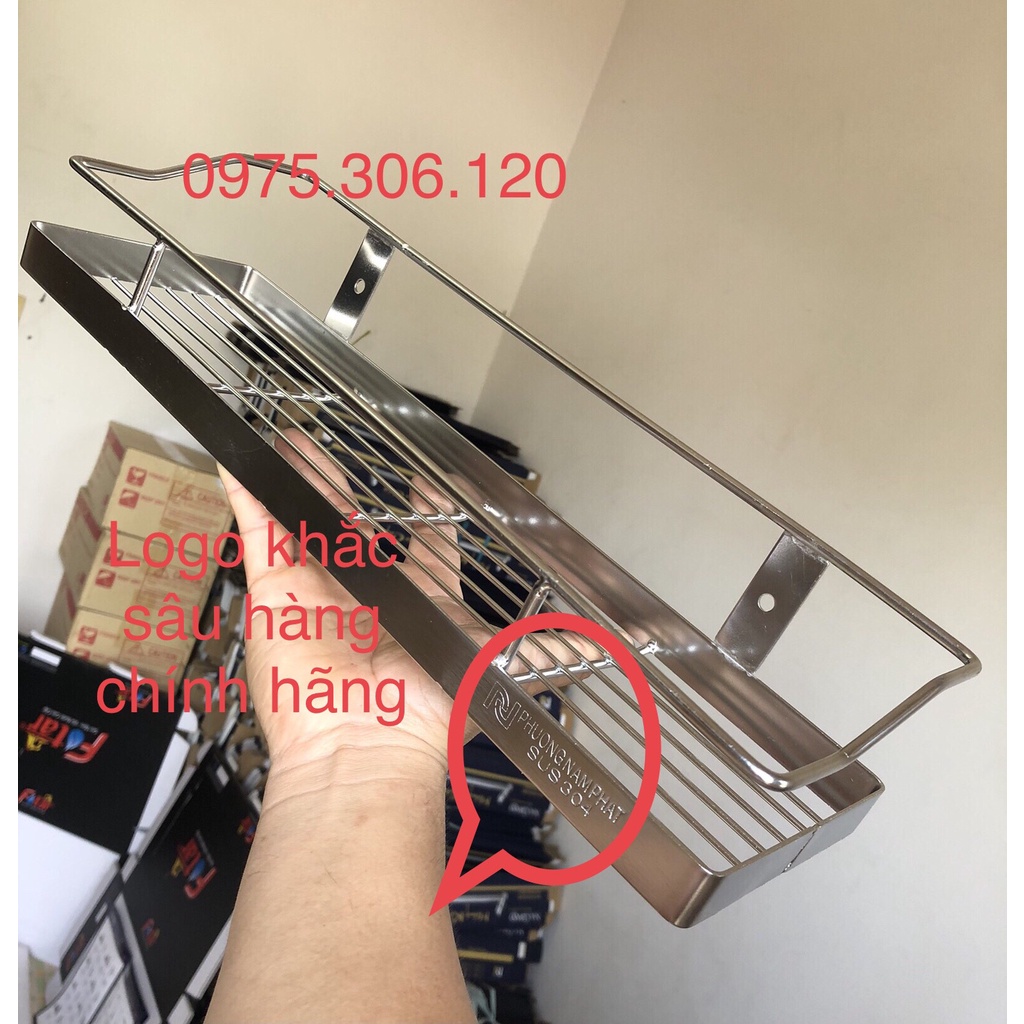 [HÀNG THƯƠNG HIỆU] Kệ gia vị trong nhà bếp đựng gia vị 1 tầng 100% INOX 304 HÀNG ĐẶT XƯỞNG KỆ THẲNG LƯỚI 1 TẦNG