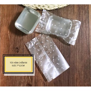 Túi hàn chấm bi trong mờ size 5.5*8.5cm