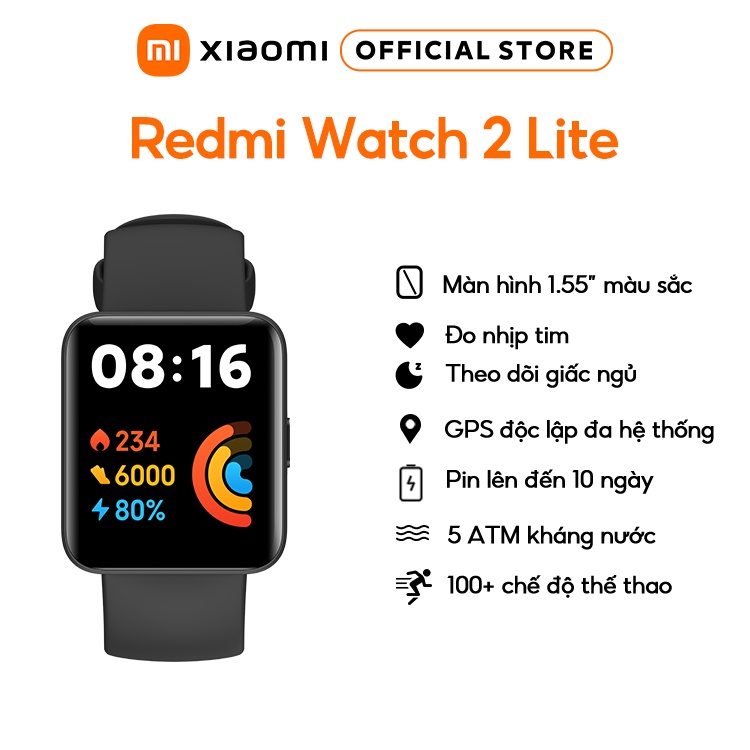 Mi Watch Lite 2 - Đồng hồ thông minh Xiaomi Redmi Watch 2 Lite | Chính hãng - Bảo hành 12 tháng