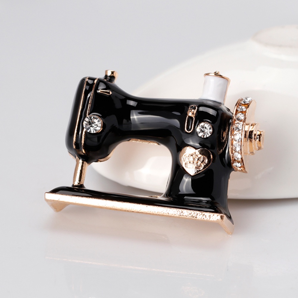 Ghim Cài Áo Hình Máy May Đính Đá Nhân Tạo Đẹp Mắt Cho Nữ