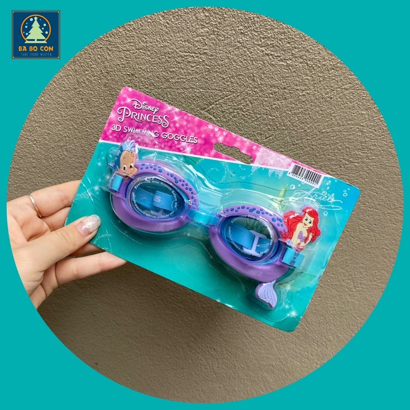 Kính bơi trẻ em Disney nàng tiên cá 3D cho bé từ 3-5 tuổi, fullbox mới 100%