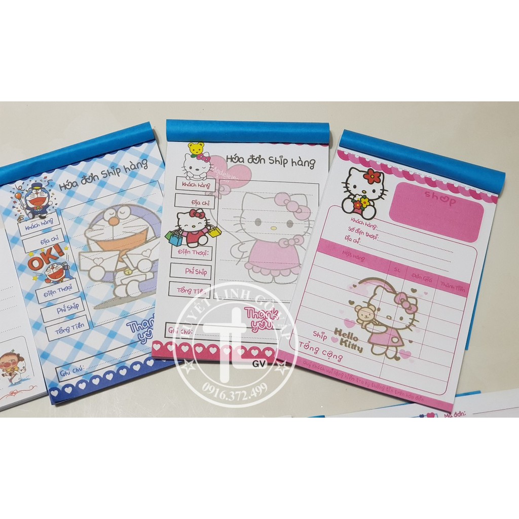 Hóa đơn ship hàng mẫu mới siêu cute