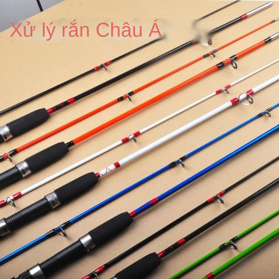 Xử lý hàng tồn kho rắn đường FRP cần câu phụ siêu cứng tay cầm thẳng ném ngư cụ cá biển giao diện neo bộ