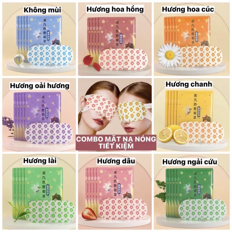 CÓ SẴN COMBO 80-100 miếng mặt nạ nóng chườm măt MIX về ngày 28/4