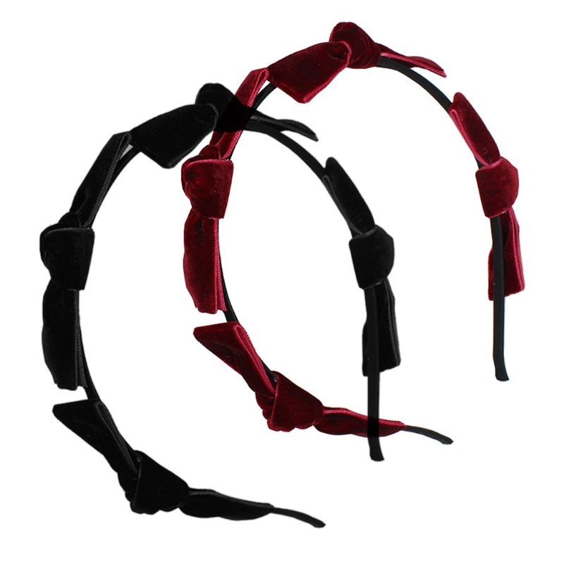 Flgo Băng Đô Thắt Nút Bằng Nhung Thắt Nơ Thanh Lịch Làm Phụ Kiện Chụp Ảnh Tiệc Hóa Trang Hàng Ngày