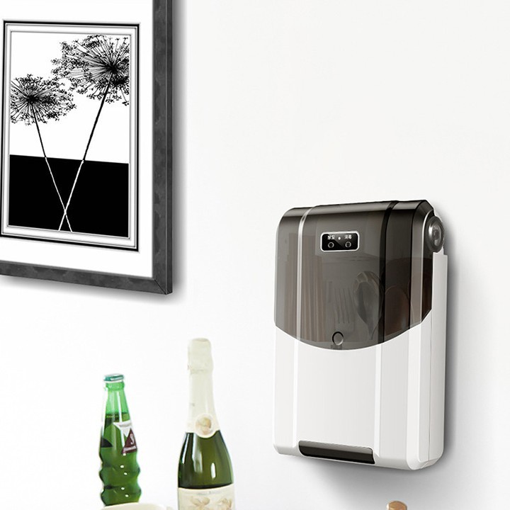 Máy sấy khử khuẩn đũa muỗng treo tường, máy sấy đũa muỗng bằng tia UV tránh Ẩm Mốc Đũa Muỗng