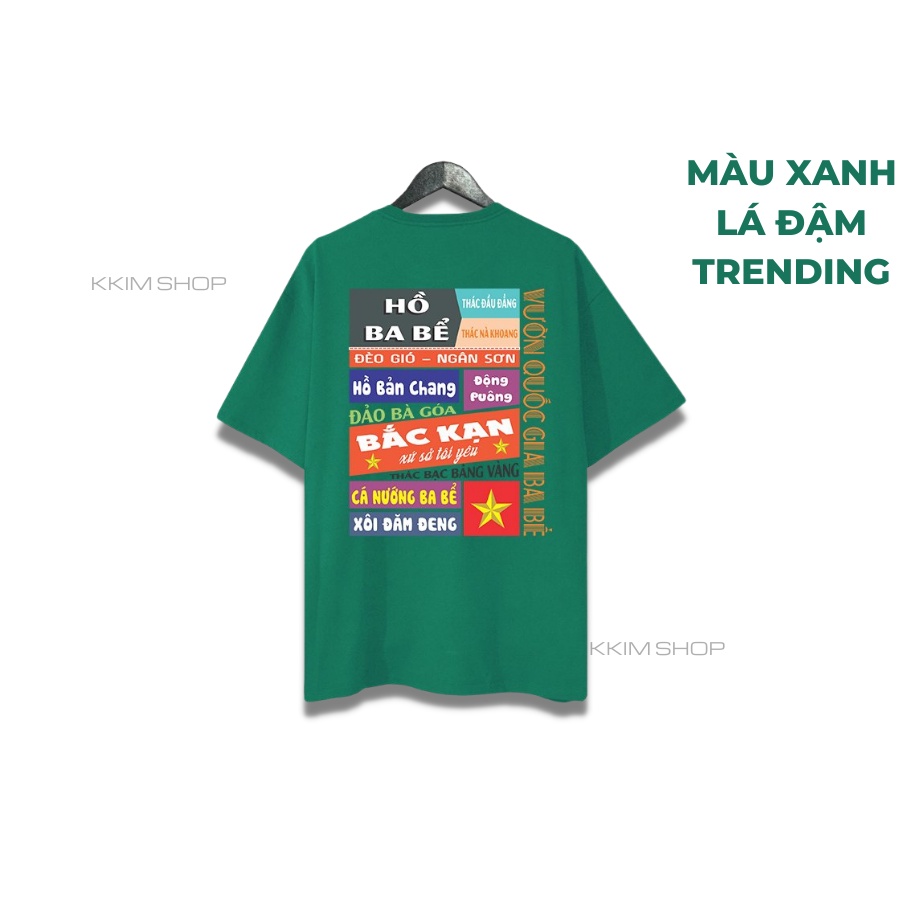 Áo thun tay lỡ BẮC KẠN, Áo phông 63 tỉnh thành Form rộng oversize, chất liệu Cotton KKIMSHOP