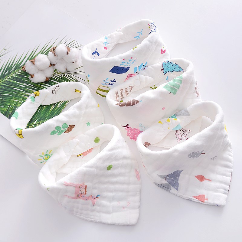 Set 5 Yếm Xô 5 Lớp Bonny Mềm Mịn Thấm Hút Tốt Và Giữ Ấm Cổ Cho Bé Yêu Từ 0 đến 3 Tuổi