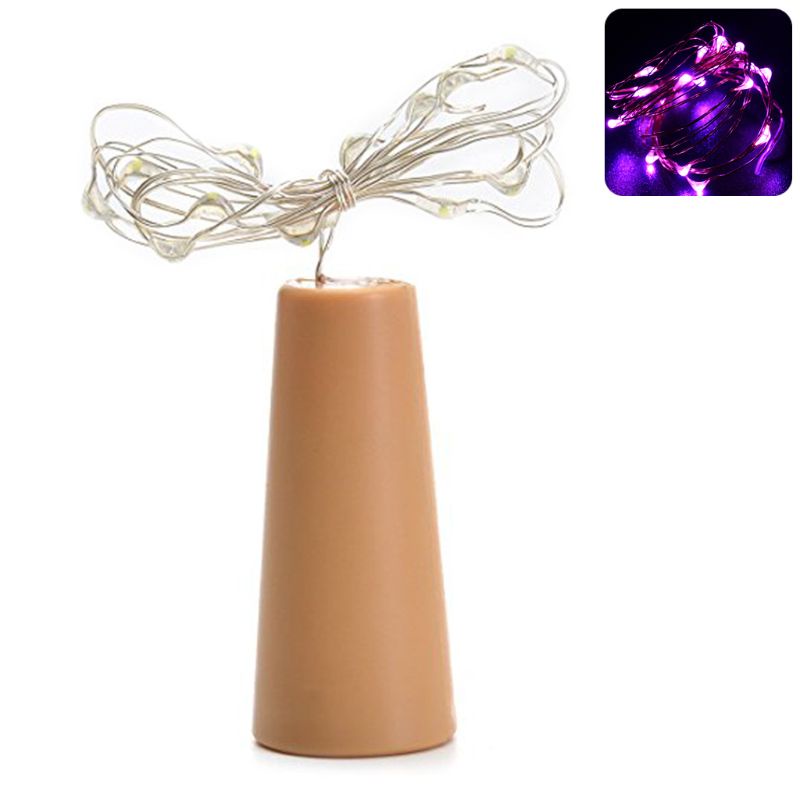 Dây Đèn LED Dài 2M 20 Bóng Có Nút Bần Trang Trí Chai Rượu Thủy Tinh