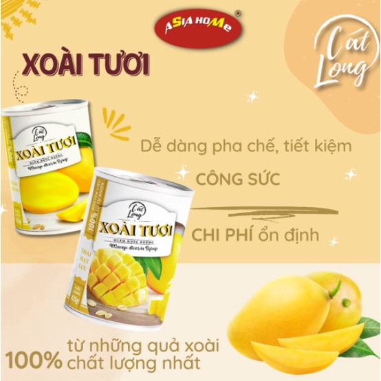 Xoài tươi nước đường Asia Home Cát Long 425gr
