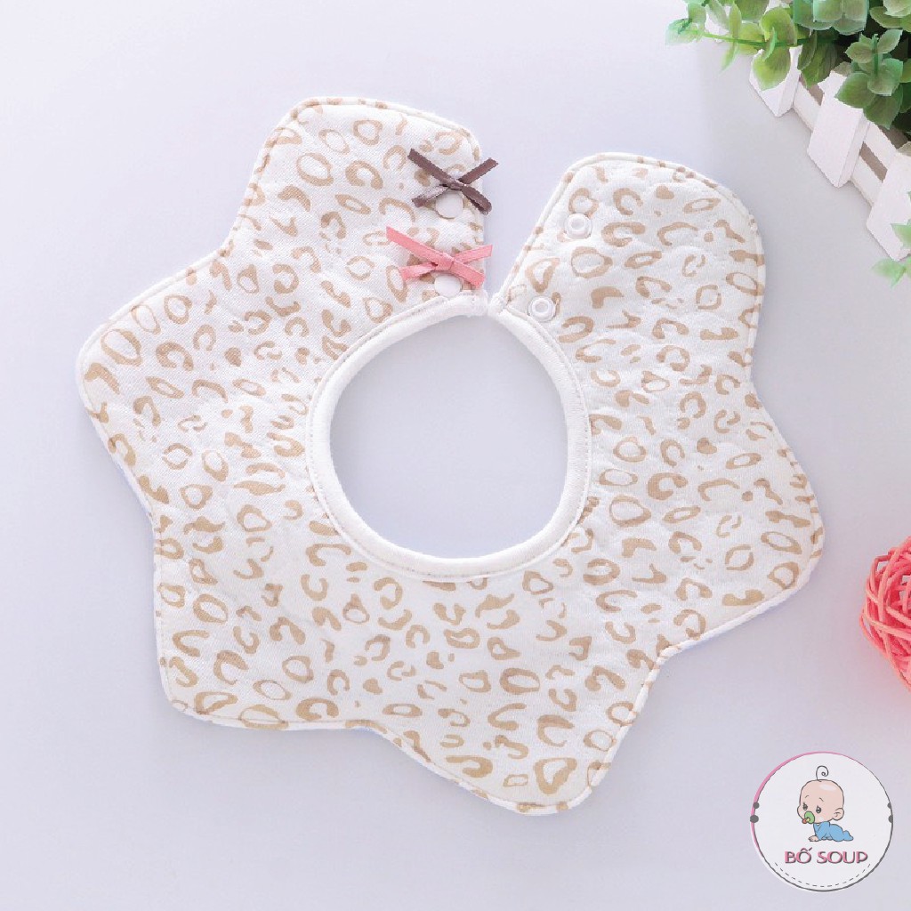 Yếm tròn xoay yếm dãi 360 Heepte cho bé chất liệu cotton mềm mịn