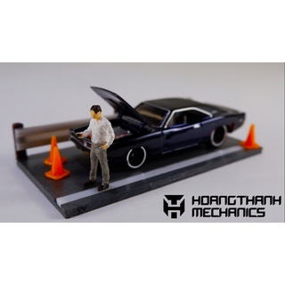 Mô hình Diorama đường cao tốc mini bằng nhựa bền cho xe Hotwheels, Tomica, Minigt, Matchbox