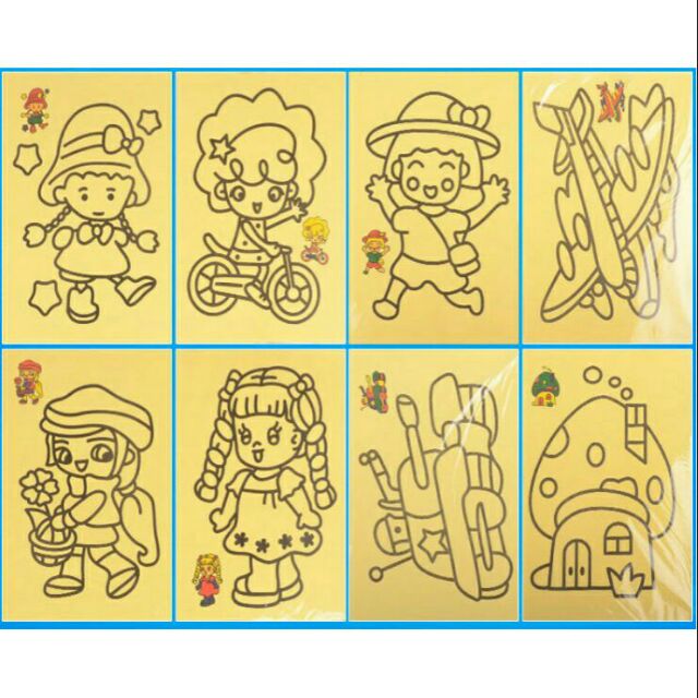 Combo 10 tranh cát nhỏ 8x11cm