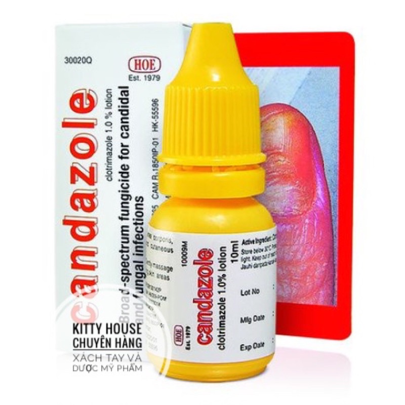 Dung Dịch Loại Bỏ Nấm Móng Tay, Móng Chân Candazole Lotion chai 10ml.