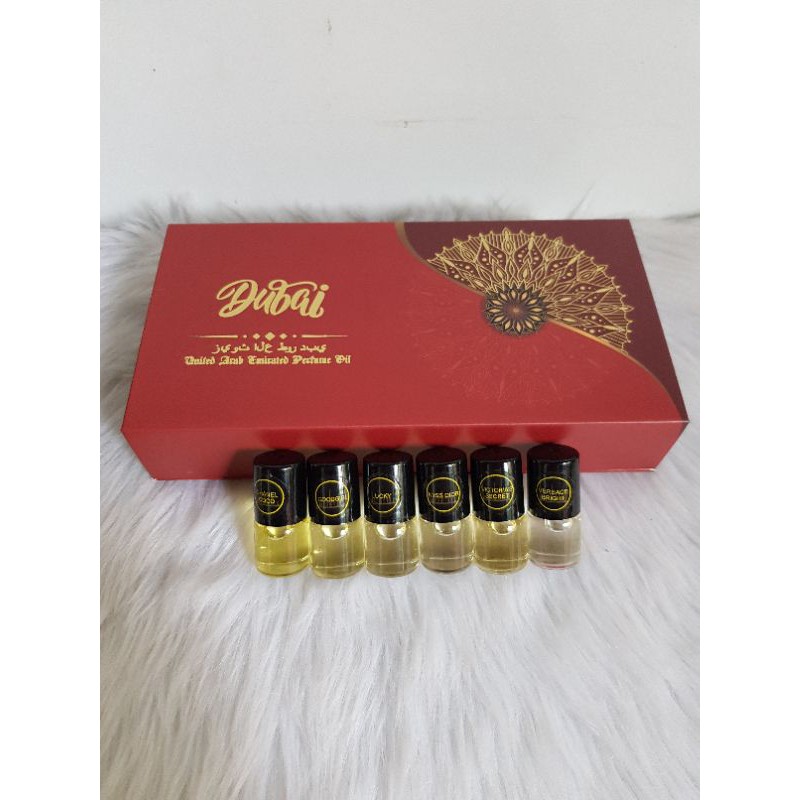 sét tinh dầu nước hoa dubai 2.5ml x6 lọ