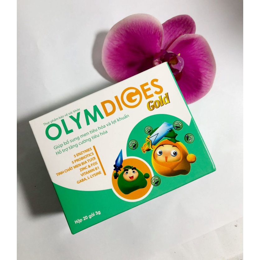 Cốm Olymdiges gold cải thiện biếng ăn suy dinh dưỡng, giúp trẻ ăn ngon, hệ tiêu hóa khỏe mạnh 20 gói