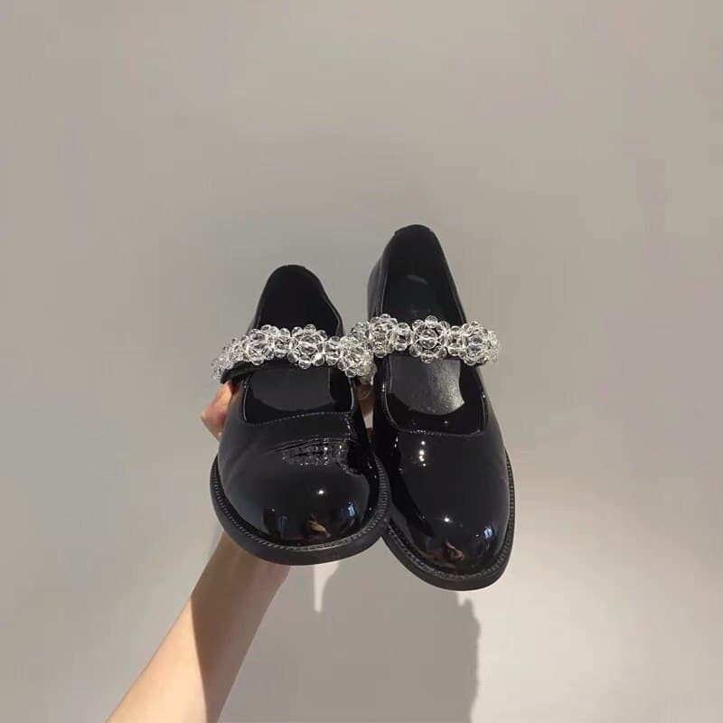 GIÀY BỆT QUAI ĐÍNH HẠT TRONG SUỐT KIỂU GIÀY MARY JANE ĐẾ BẰNG - GIÀY IMYSHOES | BigBuy360 - bigbuy360.vn