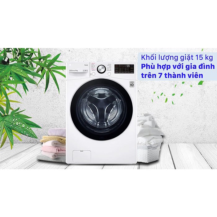 Máy giặt lồng ngang LG AI DD Inverter 15kg F2515STGW