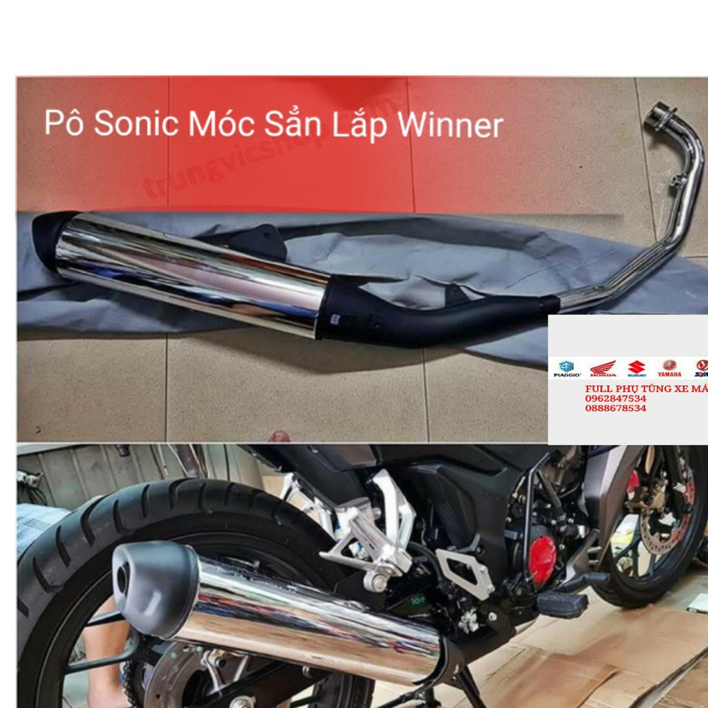 Pô redleo Sonic cho Winner ex 150 rader fi satria