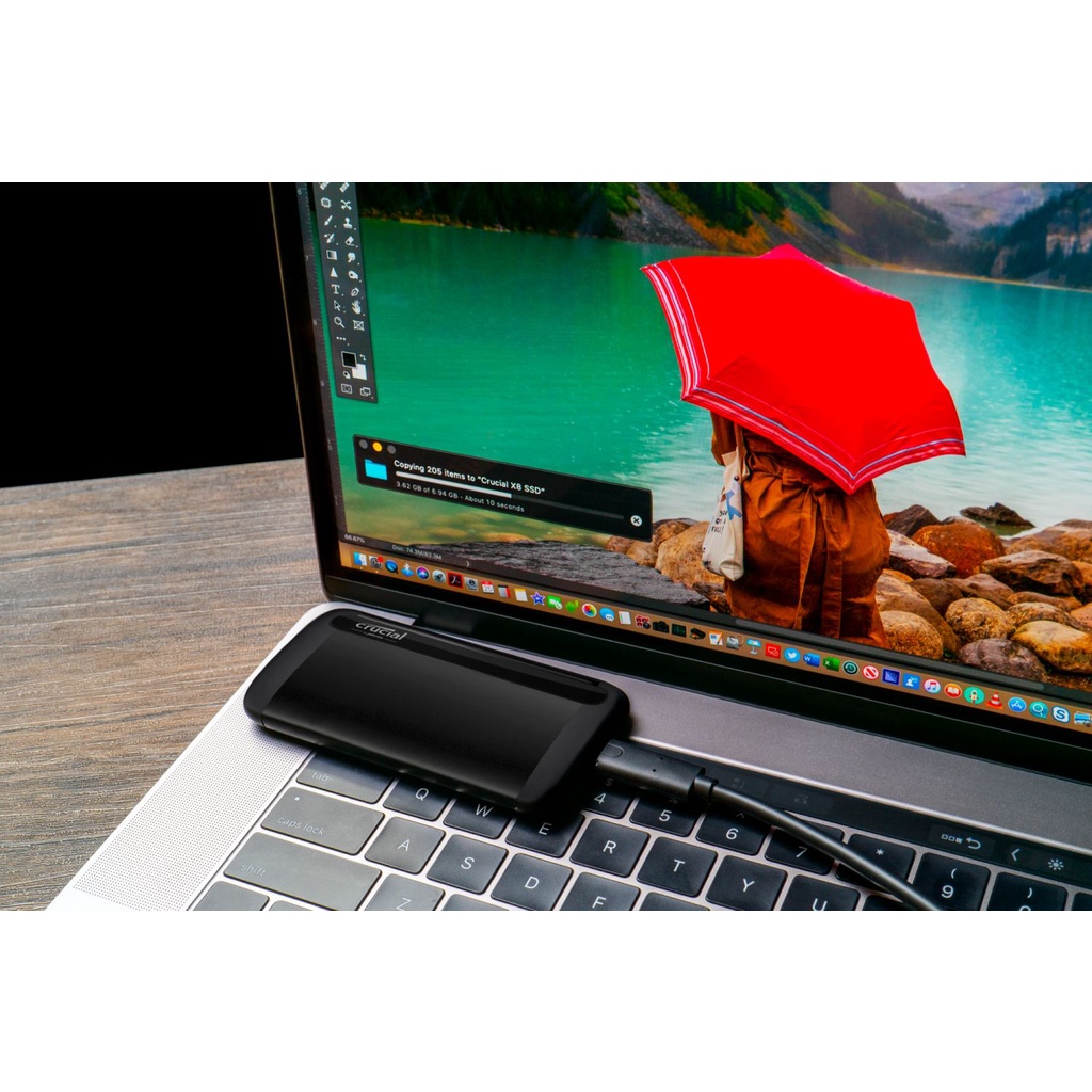 Ổ cứng di động 500GB SSD Crucial X8 USB 3.2 Gen 2 CT500X8SSD9