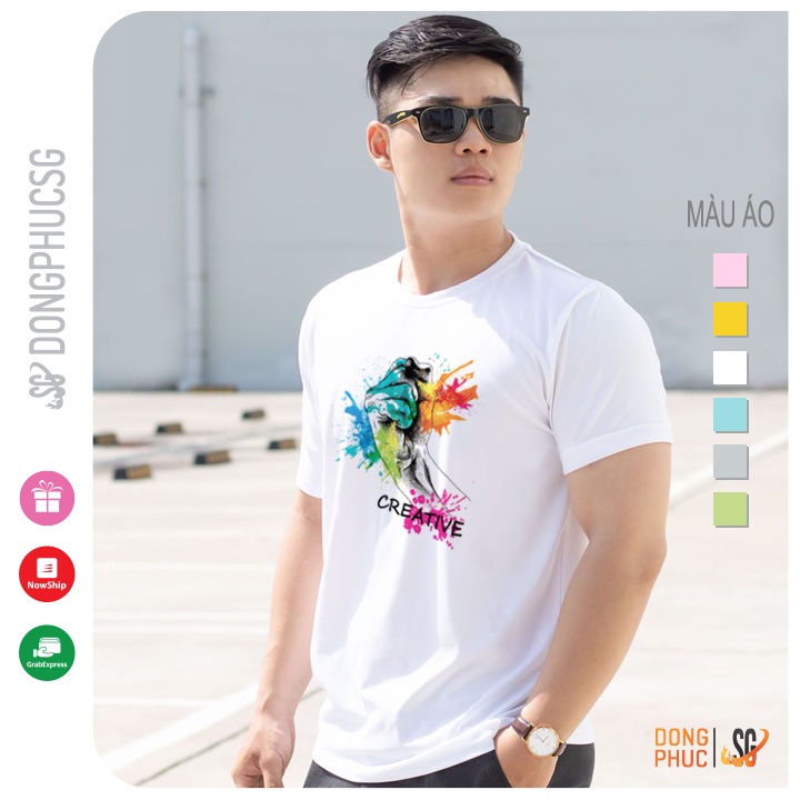 Áo thun hội nhóm CREATIVE độc đáo phông unisex nam nữ thun cotton mềm mịn nhiều màu ANL1002 | DONGPHUCSG