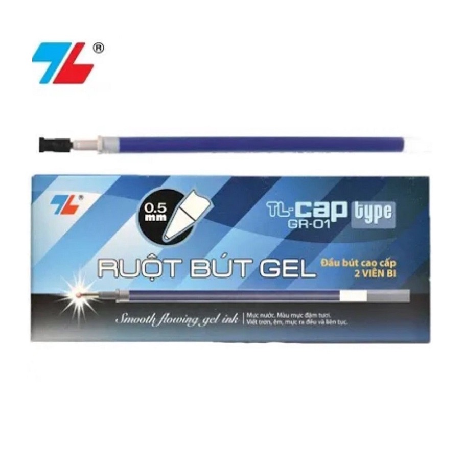 Ruột bút gel nước Thiên Long GR-01 ngòi 0.5mm - Ruột thay cho bút Gel-08