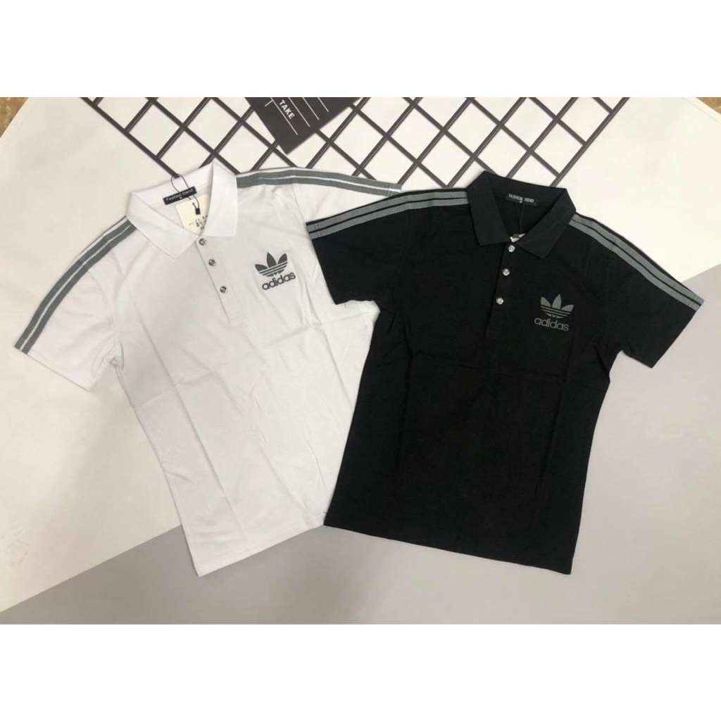 ÁO Phông Nam Adidas Cổ Bẻ 100% Cotton Vải đẹp