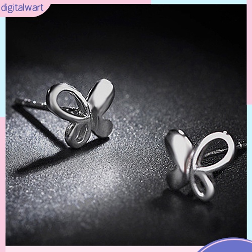 Cặp khuyên tai mạ bạc hình bướm thời trang cá tính sang trọng dành cho nữ