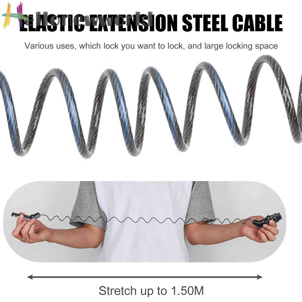 Dây Khóa Mũ Bảo Hiểm Chống Trộm 4 Số An Toàn Dành Cho Xe Đạp Leo Núi