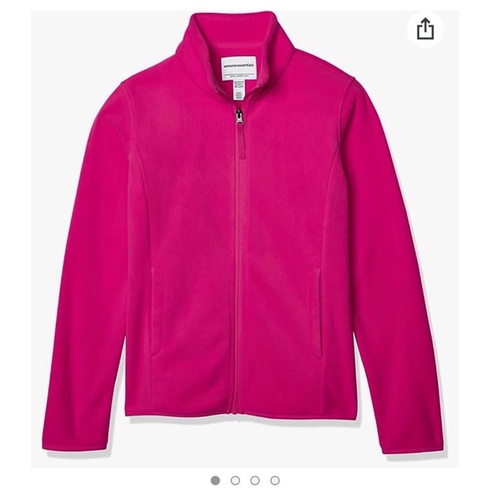 TDShop Áo Khoác Khoá Kéo Không Mũ Bé Gái, Chất Nỉ Bông Mềm Ấm, Hàng Dư