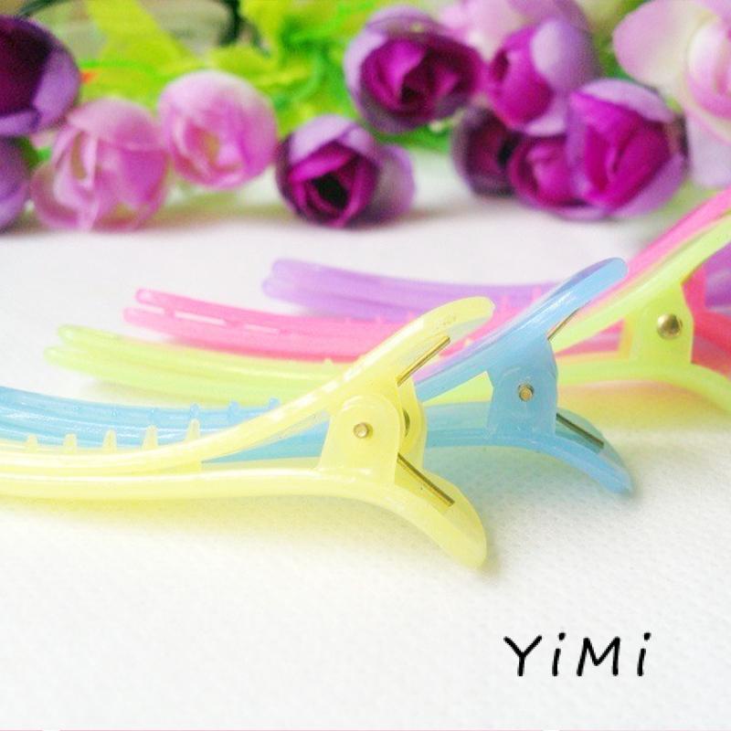 Kẹp tóc mỏ vịt bằng nhựa trong suốt màu sắc ngọt ngào